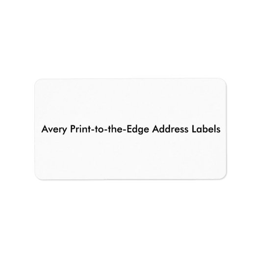 Adresetiketten van afdruk tot rand etiket (Voorkant)