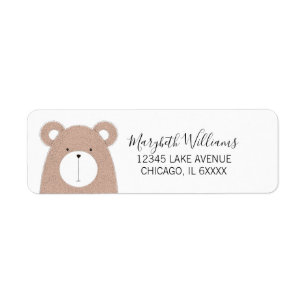 Adresetiketten van Baby showers van kalveren   Tij Etiket
