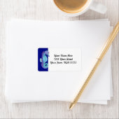 Adresetiketten van blauwe Zeeen Etiket (Insitu)