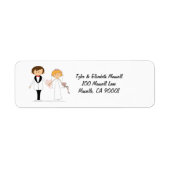 Adresetiketten van bride en bruom etiket (Voorkant)