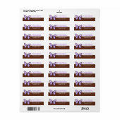 Adresetiketten van bruine en Paarse vlinder Etiket (Full Sheet)