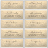 Adresetiketten van Champagne Gold Wedding Guest Sticker (Voorkant)
