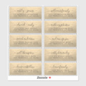 Adresetiketten van Champagne Gold Wedding Guest Sticker (Vel)