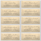 Adresetiketten van Champagne Gold Wedding Guest Sticker (Voorkant)
