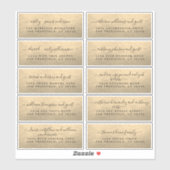 Adresetiketten van Champagne Gold Wedding Guest Sticker (Vel)