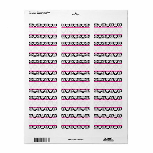 Adresetiketten van Damask Wedding Envelope Etiket (Full Sheet)