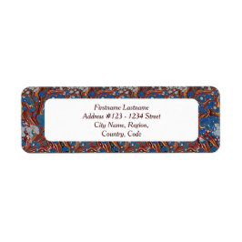 Adresetiketten van de bibliofiel (gemarmerd) etiket