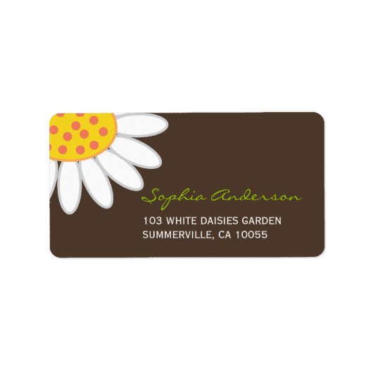 Adresetiketten van de Birthday White Daisy Spring Etiket (Voorkant)