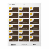 Adresetiketten van de Birthday White Daisy Spring Etiket (Full Sheet)