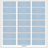 Adresetiketten van de blauwbruine bruiloft van het sticker (Vel)