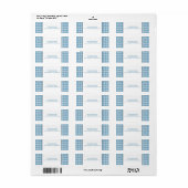 Adresetiketten van de Blue Houndstooth Holiday Etiket (Full Sheet)