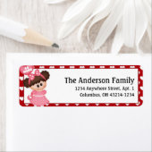 Adresetiketten van de eerste Valentijnsdag van kin Etiket (Insitu)