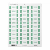 Adresetiketten van de Groene Classy Diamond Etiket (Full Sheet)