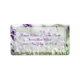 Adresetiketten van de lavendel Bohemian Wedding Etiket