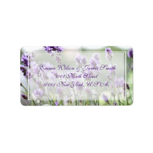Adresetiketten van de lavendel Bohemian Wedding Etiket (Voorkant)