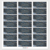 Adresetiketten van de marineblauw-goudweddenschap sticker