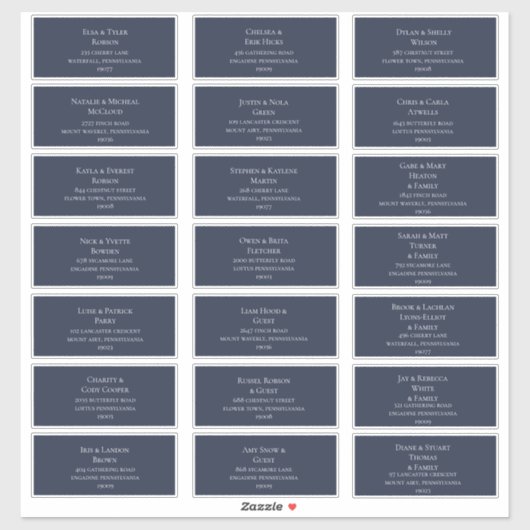 Adresetiketten van de marinebruiloft sticker (Vel)