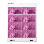 Adresetiketten van de roze Sahara (Cat) Etiket (Full Sheet)
