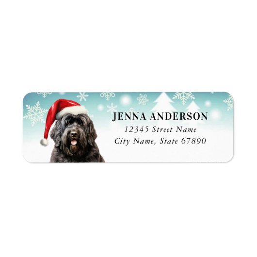 Adresetiketten van de Russische Terrier Etiket (Voorkant)