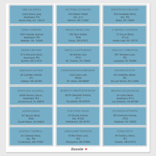 Adresetiketten van de Rustige Ocean Blue Wedding G Sticker