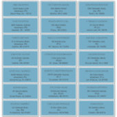 Adresetiketten van de Rustige Ocean Blue Wedding G Sticker (Voorkant)