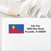 Adresetiketten van de vlag van de stad Pocatello Etiket (Insitu)
