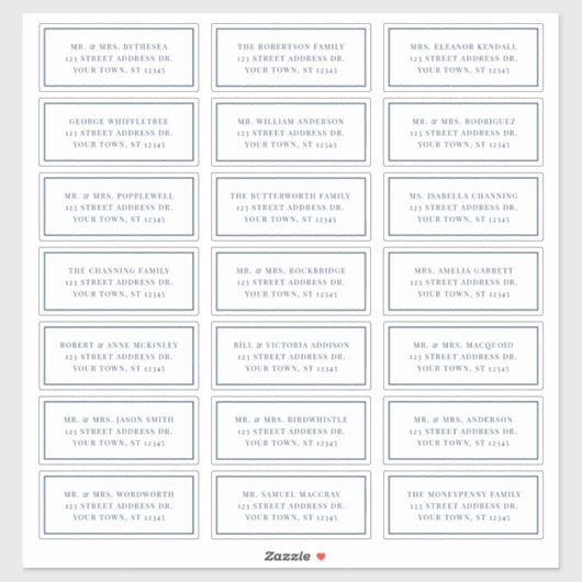 Adresetiketten van de witte marinesovenlegger sticker (Vel)