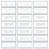 Adresetiketten van de witte marinesovenlegger sticker (Voorkant)