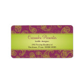 Adresetiketten van de zogenaamde Paisley Etiket (Voorkant)