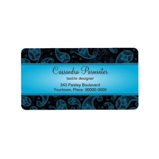 Adresetiketten van de zogenaamde Paisley Etiket (Voorkant)