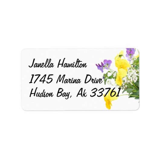 Adresetiketten van Floral Etiket (Voorkant)