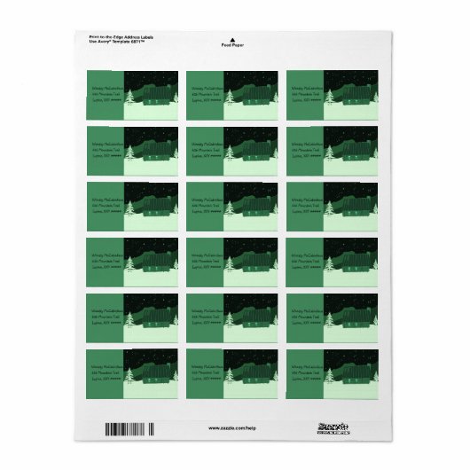 Adresetiketten van gebergte etiket (Full Sheet)