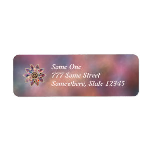 Adresetiketten van gemarmerde sterrenstelsels etiket