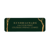 Adresetiketten van goudbaars etiket (Voorkant)