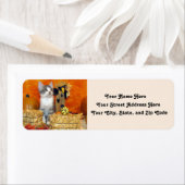 Adresetiketten van Herfst van varkensvlees (keuken Etiket (Insitu)