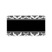 Adresetiketten van het donkerbruin-witje-huwelijk etiket (Voorkant)