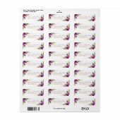Adresetiketten van het Floral Sparking Amethyst We Etiket (Full Sheet)