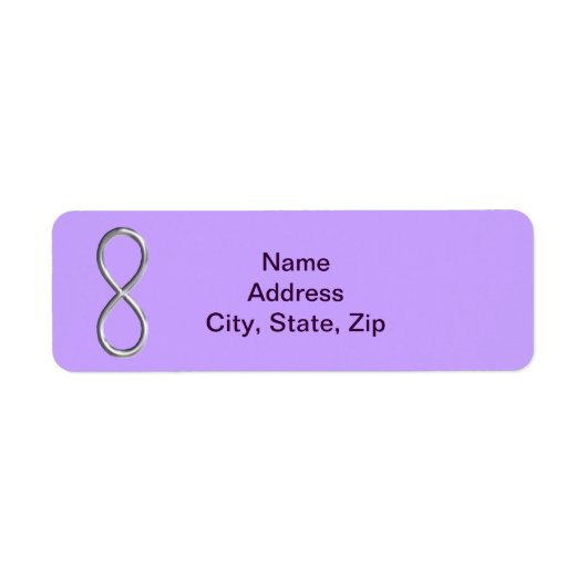 Adresetiketten van het Lavender Infinity Wedding Etiket (Voorkant)
