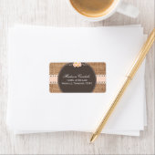 Adresetiketten van het Rustige land Burlap Wedding Etiket (Insitu)