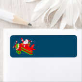 Adresetiketten van het Santa Flying Airplane Etiket (Insitu)