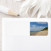 Adresetiketten van het strand van Michigan Lake Etiket (Insitu)