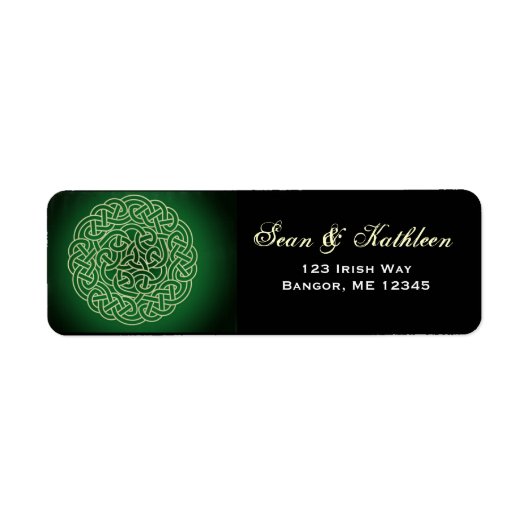 Adresetiketten van Ierse celtic knot Etiket (Voorkant)