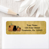 Adresetiketten van katten en pompoenen etiket (Insitu)