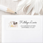 Adresetiketten van landbouwhuisdieren etiket (Insitu)