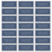 Adresetiketten van marineblauw rond het huwelijk sticker (Voorkant)