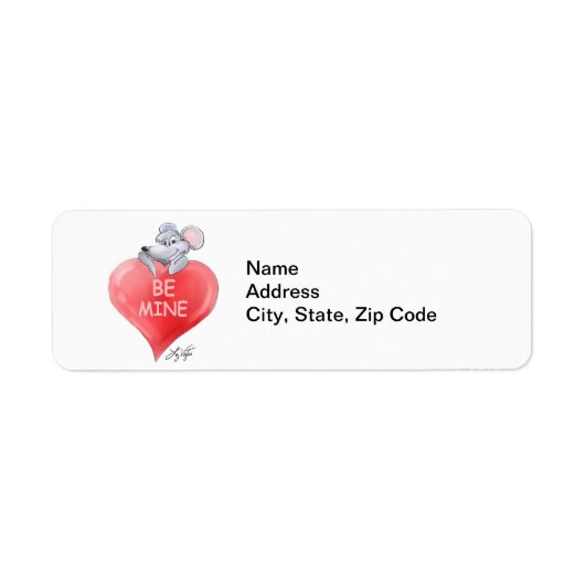 Adresetiketten van mijn Valentijnsdag Etiket (Voorkant)
