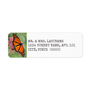 Adresetiketten van Monarch Butterfly Etiket