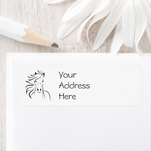 Adresetiketten van paarden etiket (Insitu)