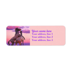 Adresetiketten van paarden etiket