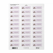 Adresetiketten van Paars Damask Chicken Baby showe Etiket (Full Sheet)